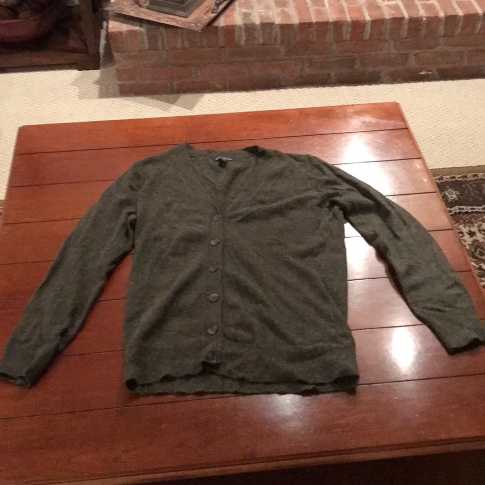 Grey V Neck J Crew Cardigan